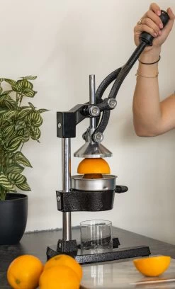 Sareva Citruspers - Gietijzer - Hevelmodel - Zwart -Keukengerei Korting Winkel citruspers 4 1