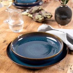 Villeroy & Boch Bordenset Crafted - Denim Blauw - 4-delig / 2 Personen -Keukengerei Korting Winkel cys crafted 01