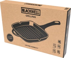 Blackwell Grillpan - Gietijzer - 23 X 23 Cm - Zonder Anti-aanbaklaag -Keukengerei Korting Winkel grill zwart Package New