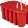 Sareva IJsjesmaker - 10 Ijsjes - Rood - Siliconen - Easy Release - Herbruikbaar -Keukengerei Korting Winkel ijsjesmaker sareva 1