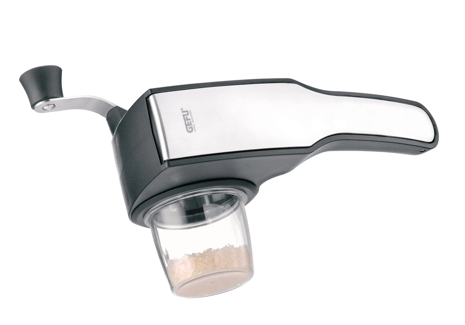 Gefu Trommelrasp / Handrasp Met Opvangbak 3 Gefu Trommelrasp / Handrasp Met Opvangbak