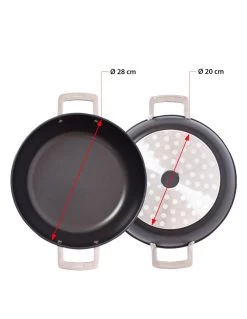 Valira Hapjespan Aire Mediterranean ø 28 Cm - Standaard Anti-aanbaklaag -Keukengerei Korting Winkel non stick mediterranean casserole aire induction 1