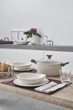 Sambonet Braadpan Rock 'n' Rose - Creme - ø 24 Cm / 4.5 Liter - Standaard Anti-aanbaklaag -Keukengerei Korting Winkel sambonet rock n rose sfeer7