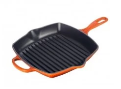 Le Creuset Grillpan Signature - Oranjerood - 26 X 26 Cm - Geëmailleerde Anti-aanbaklaag -Keukengerei Korting Winkel signature cast iron square grillit 26cm volcanic le creuset.1505299969 1