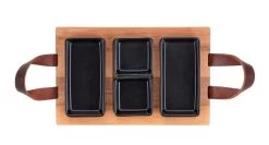 Bowls & Dishes Serveerplank / Tapasplank Streetfood 3-vaks Zwart - Medium -Keukengerei Korting Winkel vbb1830.zw 1 1